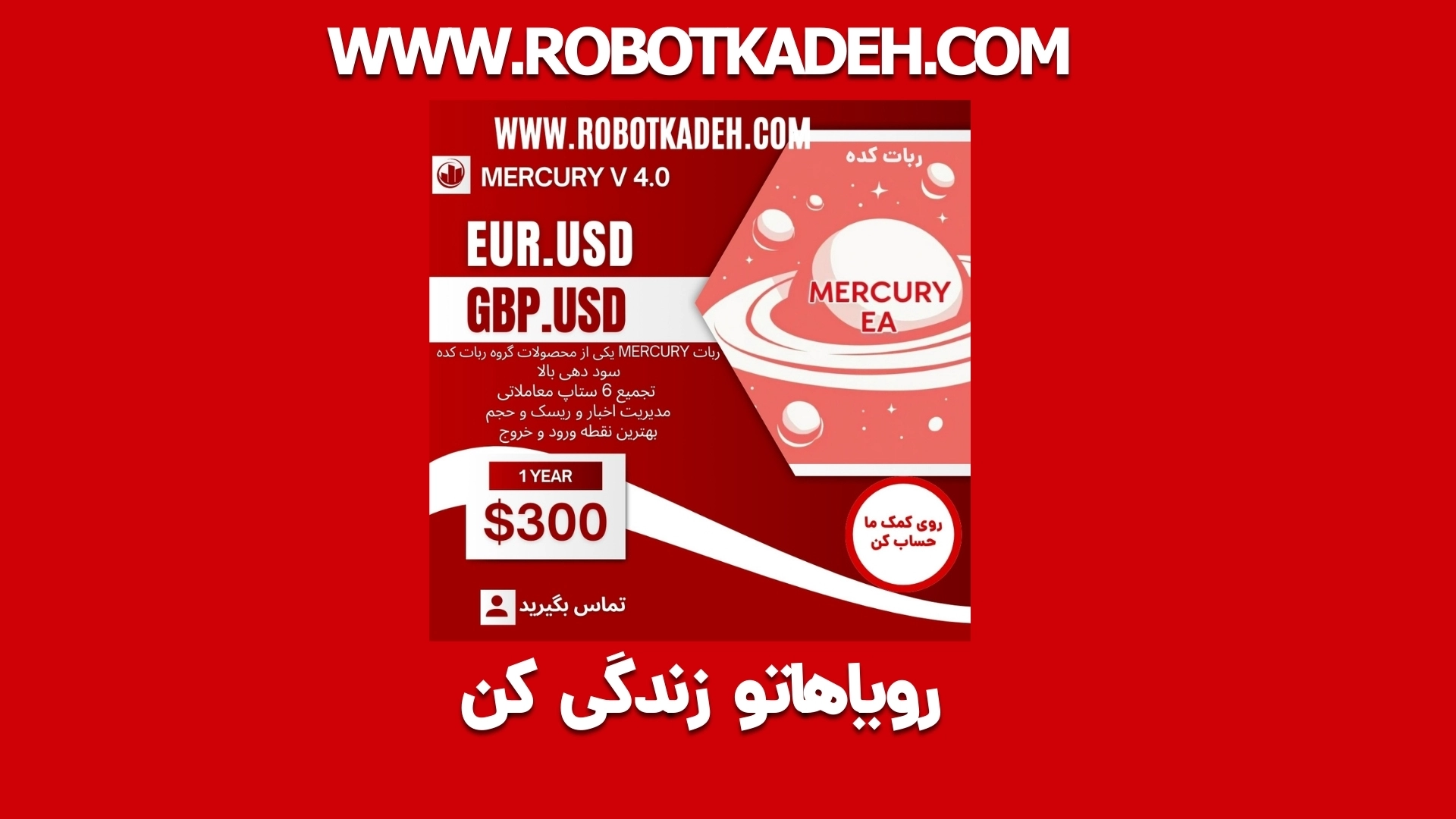 ربات MERCURY یکی از پر سودترین رباتهای حال حاضر فارکس متخصص یورو و پوند